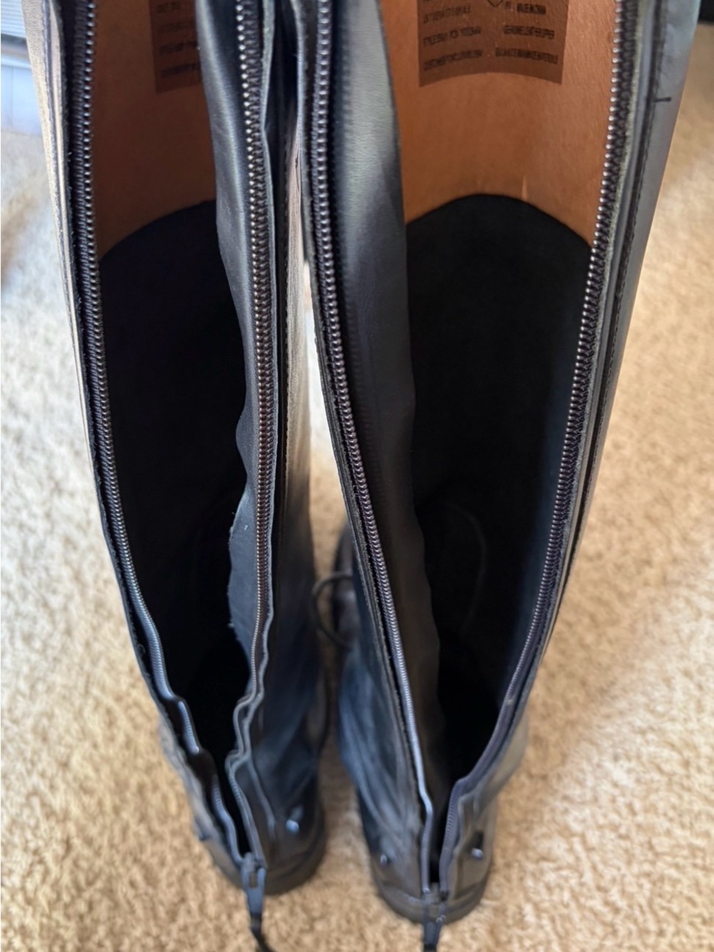 Ariat Black Leather Knee-High Lace-Up Riding Boots Size 7 - Picture 6 of 12